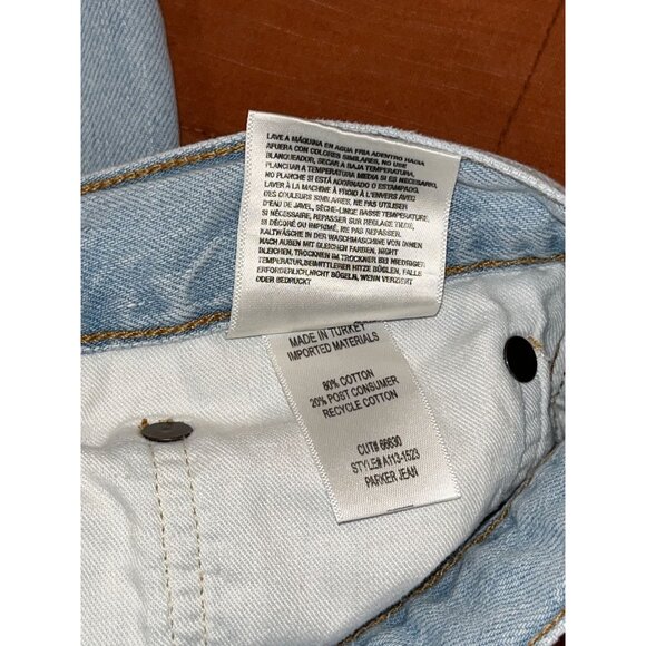 AGOLDE PARKER Jeans Button Fly Straight Cropped Relaxed Pivot Light Wash 26 - Picture 11 of 11